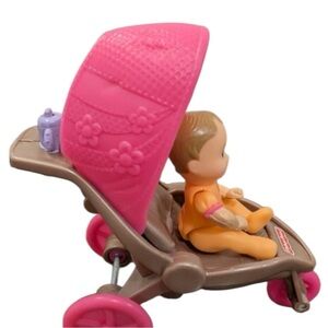 FISHER PRICE LOVING FAMILY EVERYTHING FOR BABY ROOM SET HIGH CHAIR STROLLER